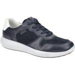 Reduzierte Marineblaue Ecco Soft 7 Runde Nachhaltige Low Sneaker mit Schnürsenkel in Normalweite aus Veloursleder mit herausnehmbarem Fußbett für Herren Größe 46 