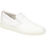 Weiße Ecco Soft 7 Runde Nachhaltige Slipper in Normalweite aus Glattleder mit herausnehmbarem Fußbett für Damen 