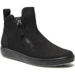 Schwarze Ecco Soft Nachhaltige Stiefel aus Leder atmungsaktiv Größe 36 