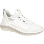 Reduzierte Weiße Ecco ST.360 Runde Nachhaltige Low Sneaker durchsichtig mit Schnürsenkel in Normalweite aus Glattleder atmungsaktiv für Herren Größe 46 