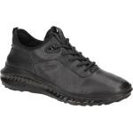 Reduzierte Schwarze Ecco Runde Nachhaltige Low Sneaker mit Schnürsenkel in Normalweite aus Glattleder mit herausnehmbarem Fußbett für Herren Größe 45 