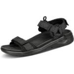 Reduzierte Schwarze Ecco X-Trinsic Nachhaltige Outdoor-Sandalen mit Riemchen aus Textil für Herren Größe 45 für den für den Sommer 
