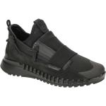 Schwarze Ecco Zipflex Runde Nachhaltige Low Sneaker in Normalweite aus Veloursleder mit herausnehmbarem Fußbett für Damen 