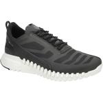 Schwarze Ecco Zipflex Runde Nachhaltige Low Sneaker mit Schnürsenkel in Normalweite aus Leder wasserabweisend für Herren Größe 46 