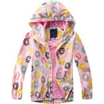 Echinodon Mädchen Outdoorjacke wasserabweisend winddicht Kinder Jacke Übergangsjacke Regenjacke Frühling Herbst Pink XL
