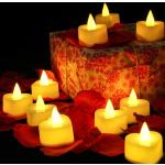 Reduzierte Romantische LED Kerzen mit beweglicher Flamme 24-teilig zum Valentinstag 