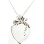 Nickelfreie Motiv Silberketten aus Silber mit Bergkristall zum Valentinstag 