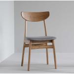 Hellbraune Retro Topdesign Stuhl-Serie lackiert aus Massivholz Breite 0-50cm, Höhe 50-100cm, Tiefe 50-100cm 2-teilig 