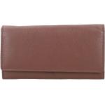 Reduzierte Braune Brieftaschen aus Leder für Damen 