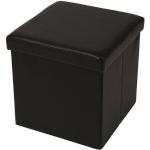 Schwarze Moderne Echtwerk Quadratische Kleinmöbel aus Holz mit Stauraum 