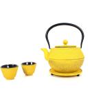 Gelbe Moderne Echtwerk Teekannen mit Tasse aus Edelstahl 
