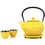 Reduzierte Gelbe Moderne Echtwerk Teekannen 1,1l aus Gusseisen 