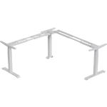 Silberne Schreibtisch-Gestelle aus Stahl Breite 100-150cm, Höhe 100-150cm, Tiefe 0-50cm 