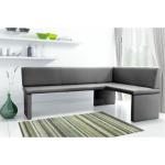 Anthrazitfarbene Fun-Möbel L-förmige Küchenbänke aus Kunstleder gepolstert Breite 150-200cm, Höhe 50-100cm, Tiefe 50-100cm 