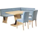 Blaue Moderne Bio Nachhaltige Sitzgruppen mit Eckbank Breite 150-200cm, Höhe 50-100cm, Tiefe 100-150cm 