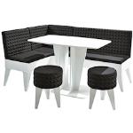 Schwarze Moderne Sitzgruppen mit Eckbank aus Kunstleder Breite 100-150cm, Höhe 50-100cm, Tiefe 100-150cm 