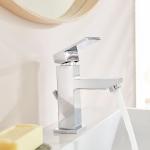 Eckige Bad Armatur Eco-Funktion Verchromt Wasserhahn Waschbecken Miomare®