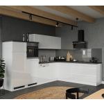 Weiße Held Möbel L-förmige Winkelküchen & Eckküchen aus MDF Energieklasse mit Energieklasse F Breite 150-200cm, Höhe 200-250cm, Tiefe 350-400cm 