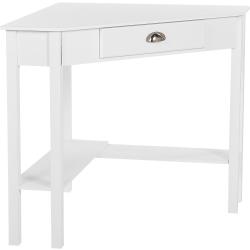 Eckschreibtisch Arbeitstisch mit Schublade weiß 80 x 70 cm Lacey