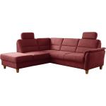 Rote Sit & More L-förmige Ecksofas & Eckcouches aus Textil Breite 200-250cm, Höhe 50-100cm, Tiefe 150-200cm 