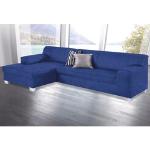 Reduzierte Blaue Domo Polstermöbel L-förmige Leder-Ecksofas lackiert aus Leder Breite 250-300cm, Höhe 50-100cm, Tiefe 150-200cm 