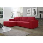 Rote Moderne Fun-Möbel Design Schlafsofas aus Kunstleder mit Kissen Breite 250-300cm, Höhe 50-100cm, Tiefe 150-200cm 
