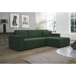 Dunkelgrüne Moderne Fun-Möbel Design Schlafsofas aus Stoff Breite 250-300cm, Höhe 50-100cm, Tiefe 150-200cm 