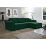 Dunkelgrüne Moderne Fun-Möbel Design Schlafsofas aus Stoff Breite 250-300cm, Höhe 50-100cm, Tiefe 150-200cm 