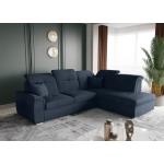 Marineblaue Moderne Fun-Möbel L-förmige Wohnlandschaften aus Stoff mit Bettkasten Breite 50-100cm, Höhe 0-50cm, Tiefe 200-250cm 
