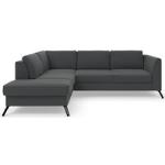 Ecksofa SIT&MORE Sofas grau (anthrazit) Ecksofas inklusive Sitztiefenverstellung, wahlweise mit Bettfunktion, 15cm hoch
