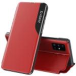 Rote Samsung Galaxy S20 FE Cases Art: Flip Cases aus Leder mit Sichtfenster 