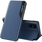 Blaue Elegante iPhone 12 Pro Max Hüllen Art: Flip Cases aus Leder mit Sichtfenster 