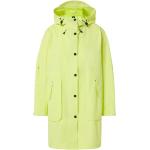 Gelbe Wasserdichte Winddichte Ecoalf Maxi Nachhaltige Kapuzenmäntel aus Polyester mit Kapuze für Damen Größe S 