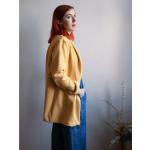 Senfgelbe Oversize Bio Nachhaltige Damencardigans aus Baumwolle Größe M 