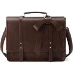 ECOSUSI Aktentasche Damen Laptoptasche 15,6 Zoll Handtasche Shopper Groß Leder Arbeitstasche Vintage Schultasche Lehrertasche Umhängetasche