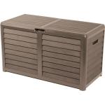 Taupefarbene Rechteckige Auflagenboxen & Gartenboxen 401l - 500l aus PVC UV-beständig 