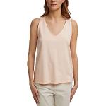 Nudefarbene Esprit EDC Bio V-Ausschnitt T-Shirts aus Jersey für Damen Größe XS 