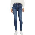 Blaue Esprit Bio High Waist Jeans mit Reißverschluss aus Denim für Damen Weite 29 