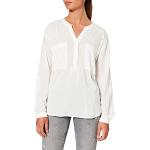 Weiße Langärmelige Esprit Tunika-Blusen für Damen Größe S 