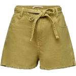 Reduzierte Pistaziengrüne edc High Waist Shorts ohne Verschluss aus Baumwolle für Damen Größe XS für den für den Sommer 