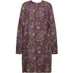 Reduzierte Dunkellilane Blumenmuster edc Mini Nachhaltige Minikleider & kurze Kleider aus Viskose für Damen Größe L für den für den Frühling 