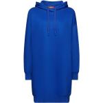 Reduzierte Blaue edc Mini Sweatkleider aus Baumwolle mit Kapuze für Damen Größe S 