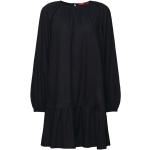 Reduzierte Schwarze edc Nachhaltige Kleider A-Linie mit Volants aus Baumwollmischung für Damen Größe M 