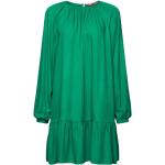 Reduzierte Dunkelgrüne edc Nachhaltige Kleider A-Linie mit Volants aus Baumwollmischung für Damen Größe M 