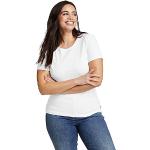 Weiße Kurzärmelige Eddie Bauer T-Shirts für Damen Größe XS 