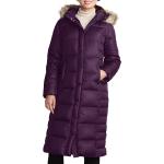 Violette Wasserdichte Kapuzenmäntel aus Fleece mit Kapuze für Damen Größe L 