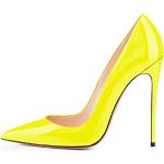 Gelbe Lack-Optik High Heels & Stiletto-Pumps aus Lackleder für Damen Größe 40 