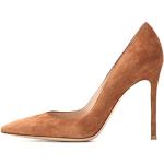 Braune High Heels & Stiletto-Pumps aus Veloursleder für Damen Größe 43 