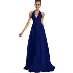 Royalblaue Maxi Lange Abendkleider aus Chiffon für Damen Größe S zum Abschlussball 