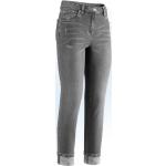 Graue Atmungsaktive bader Ankle-Jeans mit Reißverschluss aus Baumwolle für Damen Größe XXL 